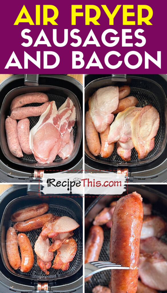 air-fryer-sausages-and-bacon-step-by-step
