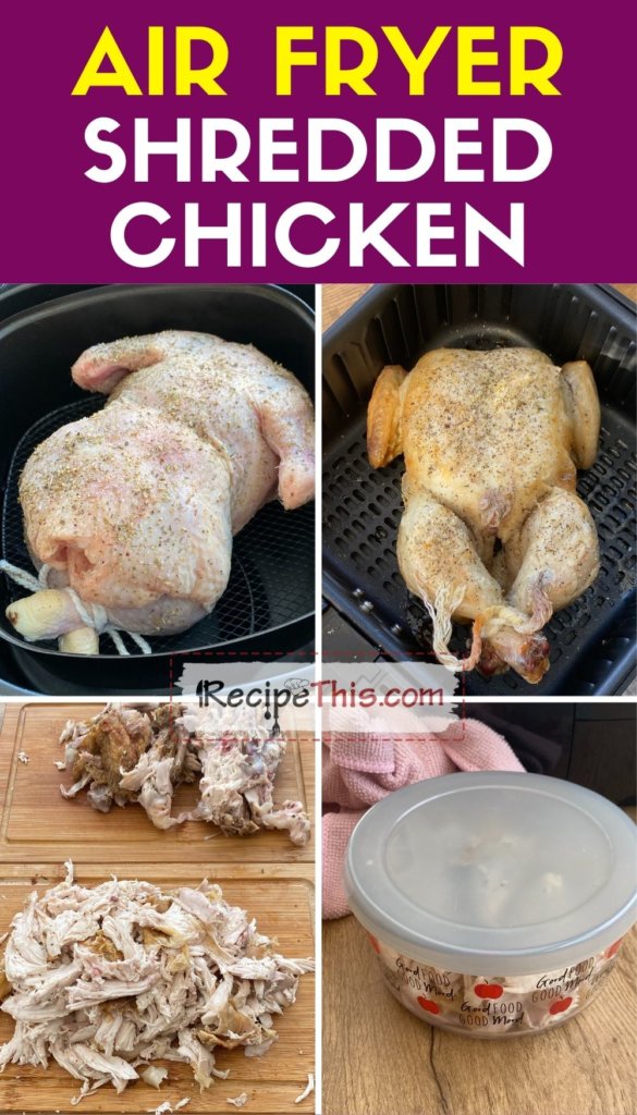 air fryer shredded chicken step by step