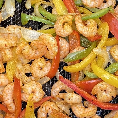 Air Fryer Blackened Shrimp Fajita Bowls - Inspiralized