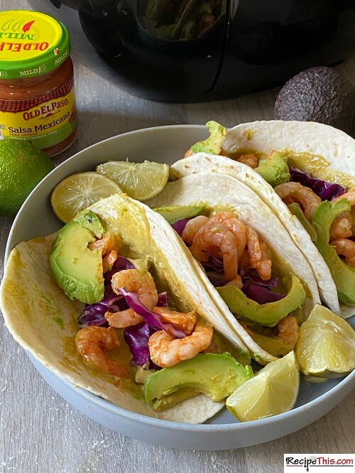 air fryer shrimp tacos