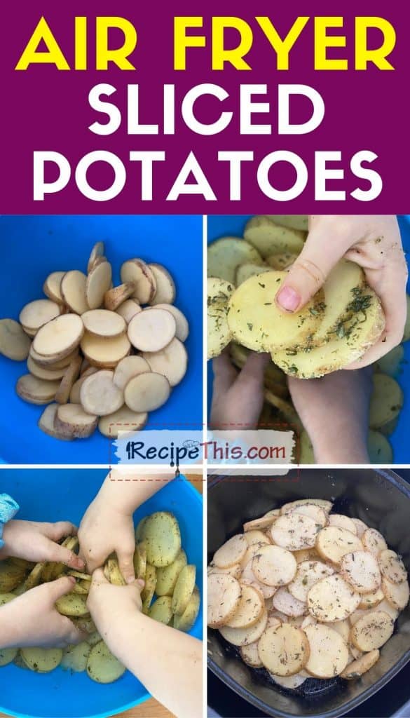 air fryer sliced potatoes step by step