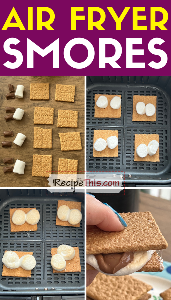 air fryer smores step by step