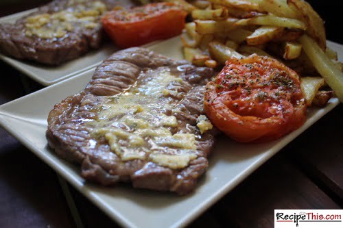 air fryer steak and chips