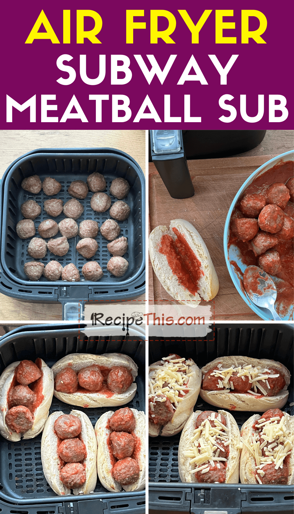 Recipe This Air Fryer Subway Meatball Sub
