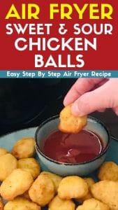 Air Fryer Sweet and Sour Chicken Balls