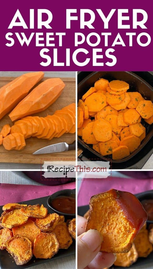 air fryer sweet potato slices step by step