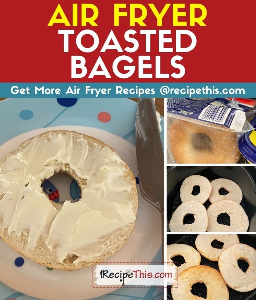 air fryer toasted bagels step by step