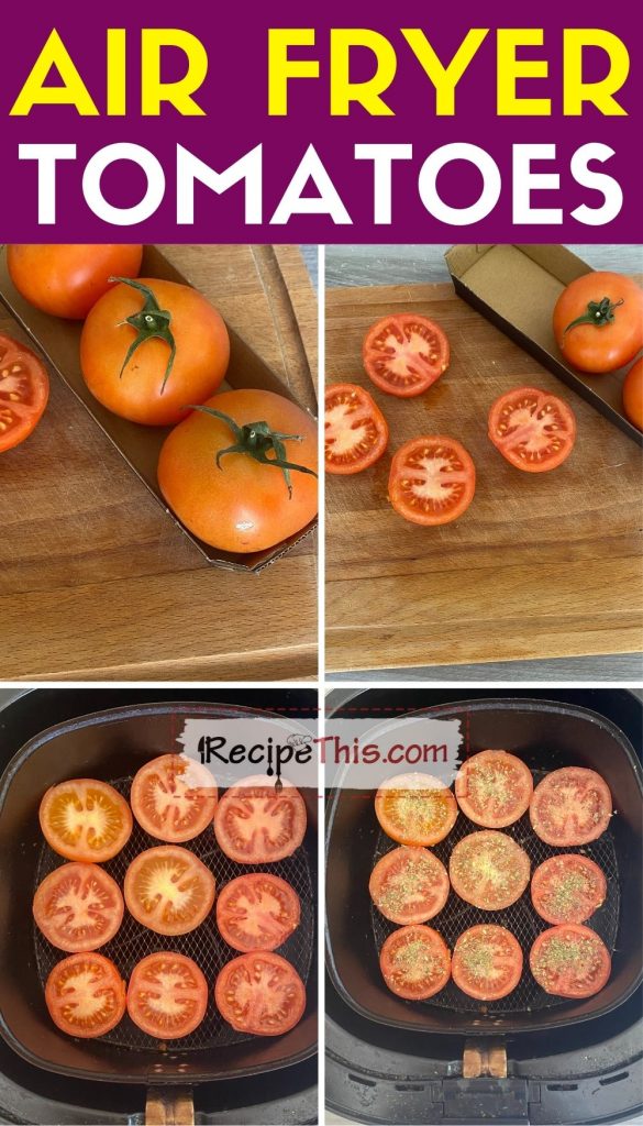 air fryer tomatoes step by step