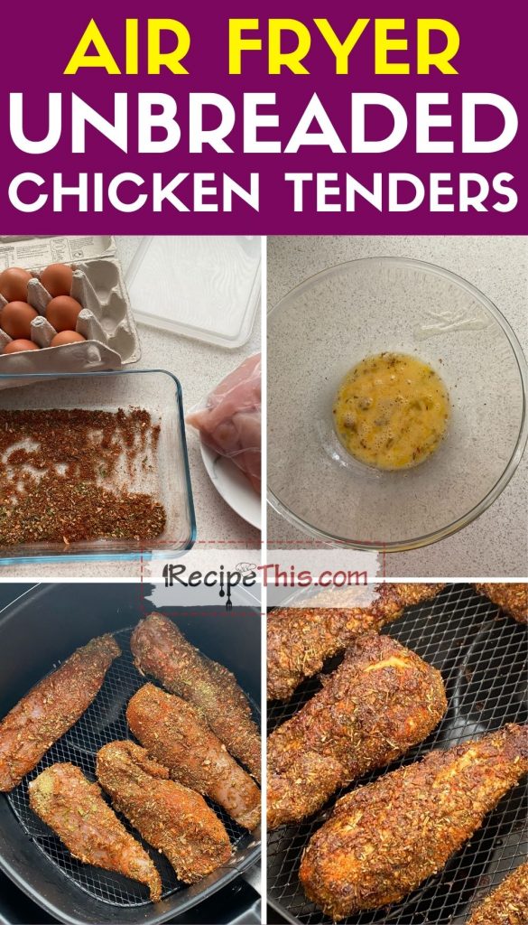 air fryer unbreaded chicken tenders step by step