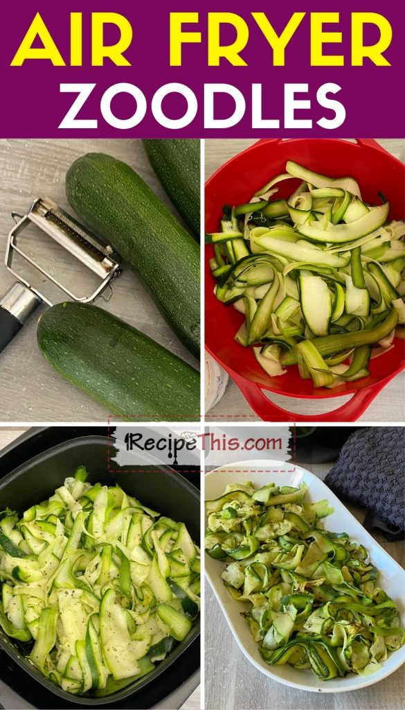 air fryer zoodles step by step