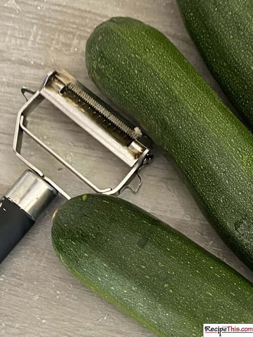 air fryer zoodles with a julienne peeler