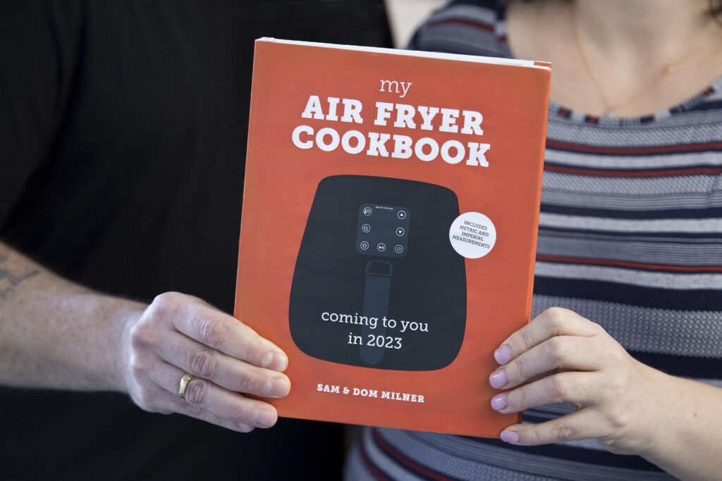 close up of the complete air fryer cookbook