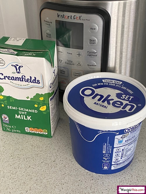 cold start instant pot yoghurt ingredients