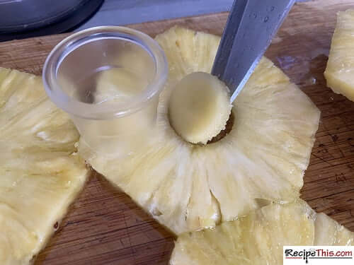cut pineapple rings hack