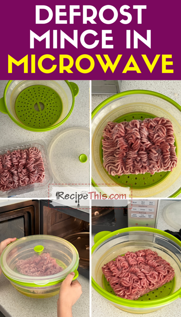 defrost mince in microwave step by step
