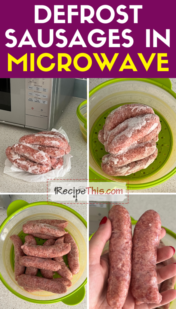 defrost sausages in microwave step by step