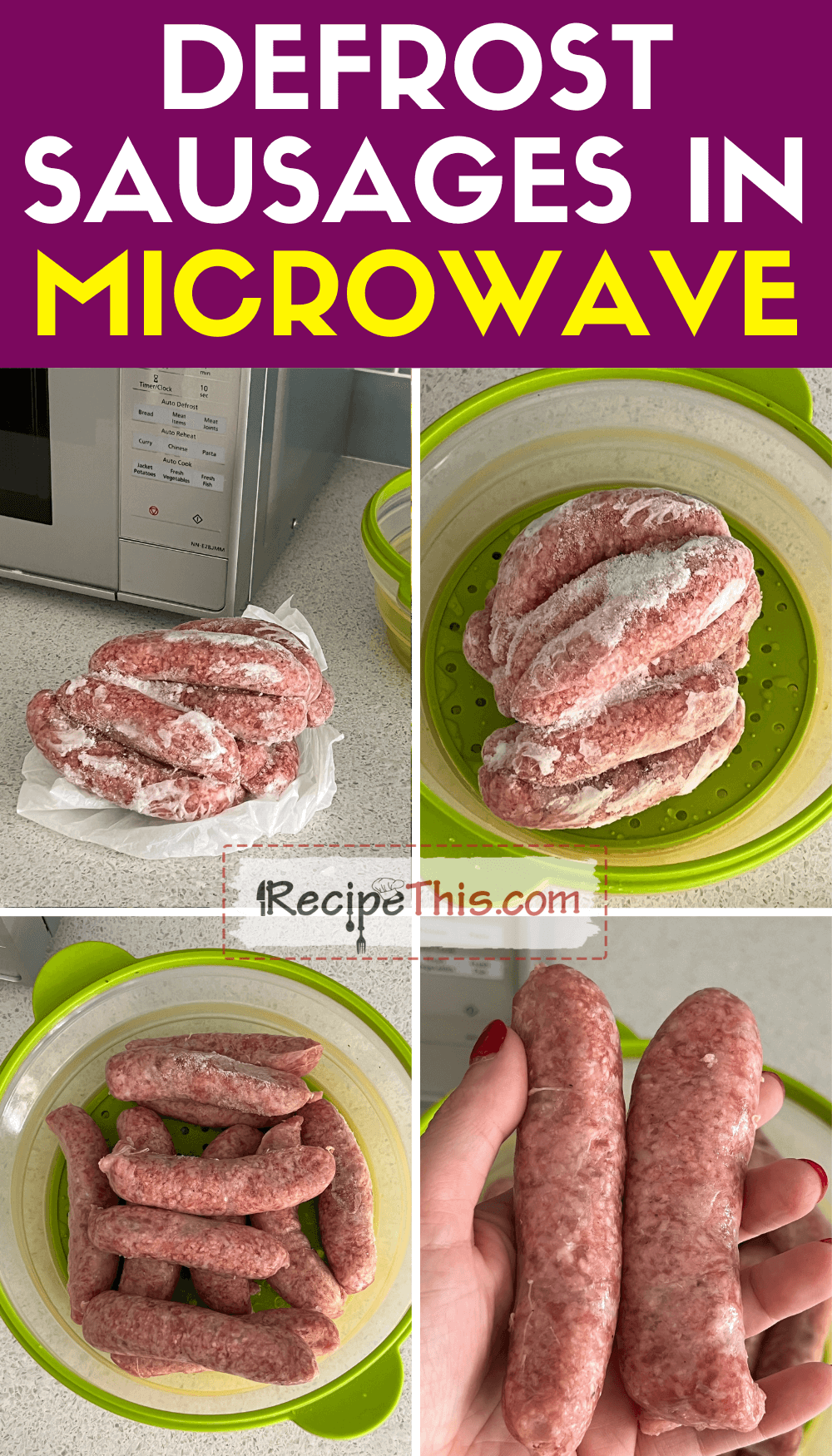 Recipe This Defrost Sausages In Microwave