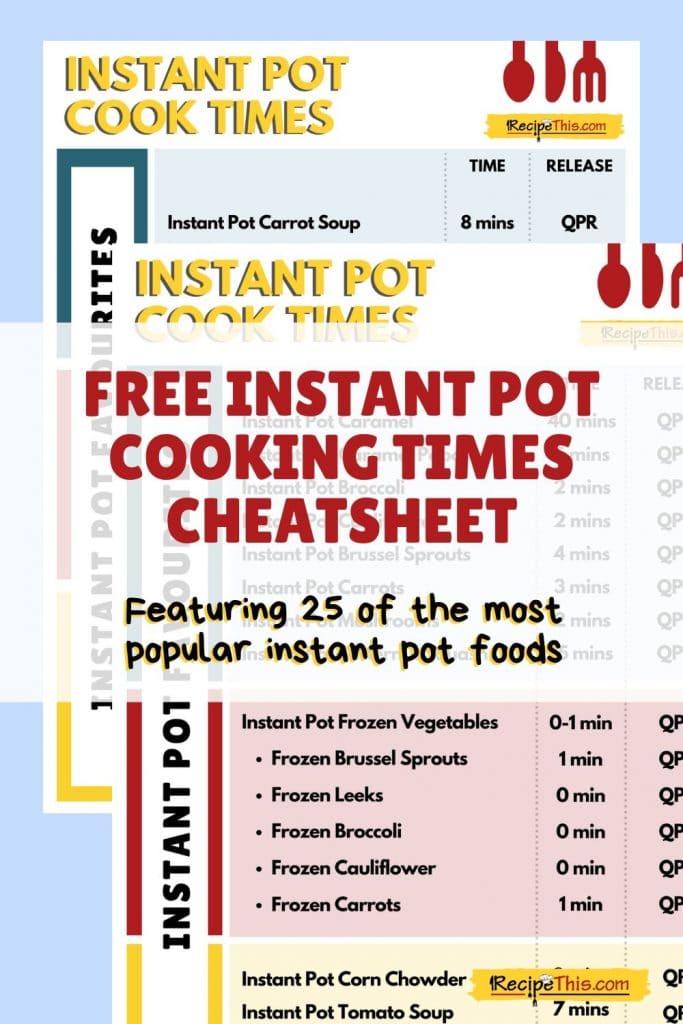easy instant pot cooking times