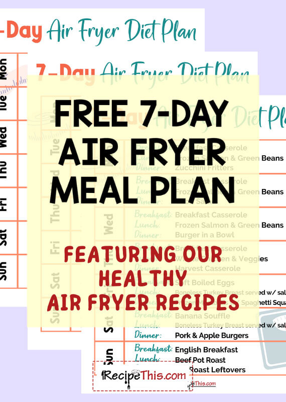 free 7 day air fryer meal plan