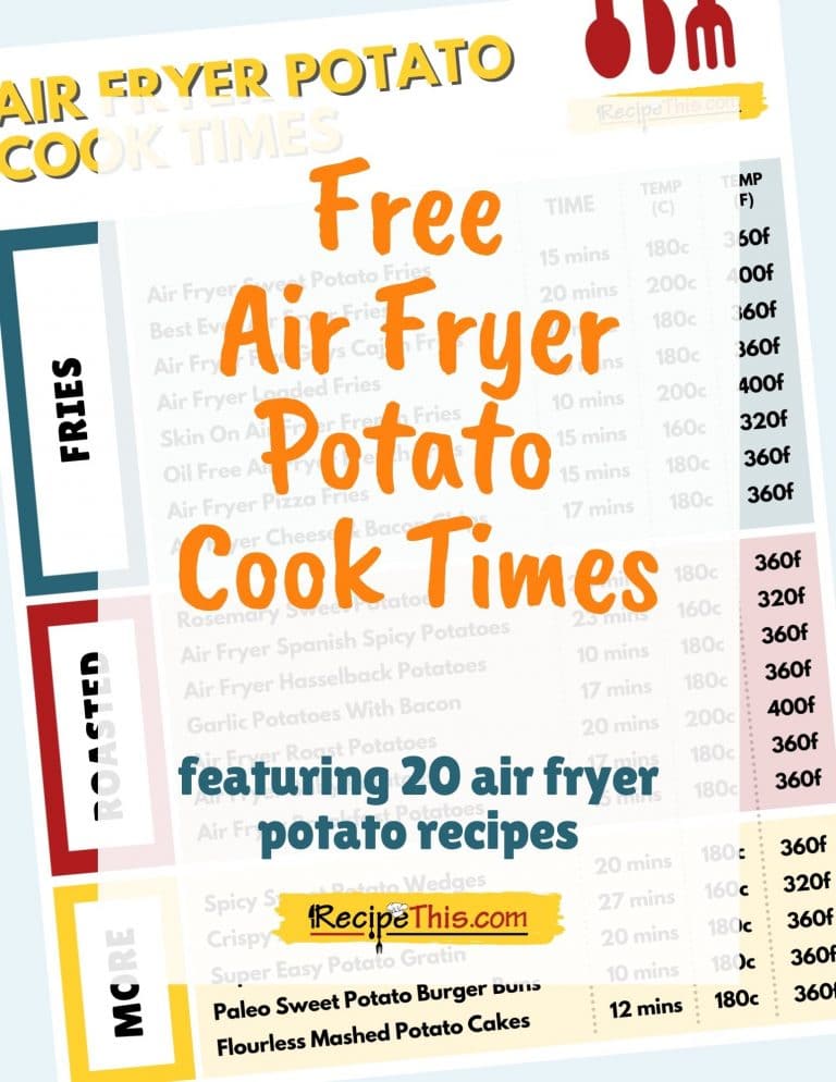 Air Fryer Potato Cook Times