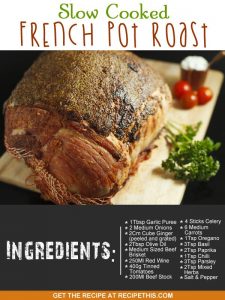 "Here is our pot roast slow cooker recipe"