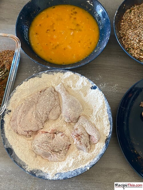 homemade kfc chicken with flour