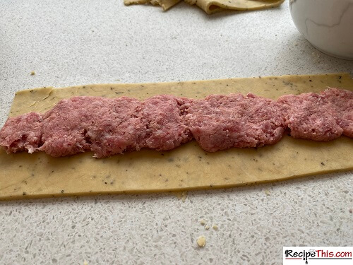 homemade sausage rolls with pastry