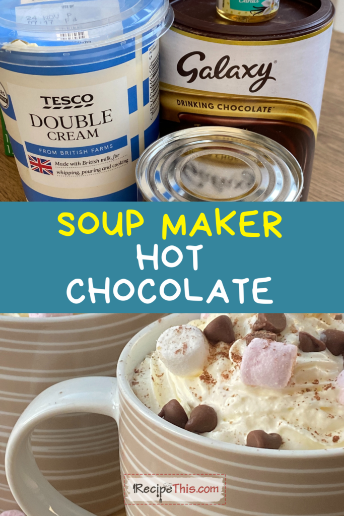 hot chocolate with condensed milk soup maker
