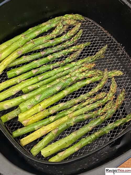 Cook asparagus in air clearance fryer