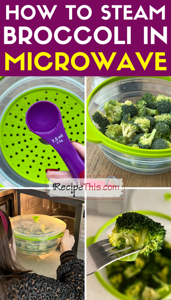 how to steam broccoli in microwave step by step