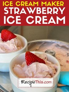 ice cream maker strawberry ice cream