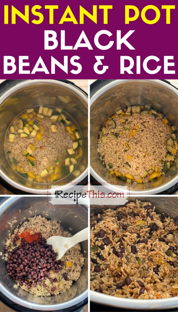 instant pot black beans and rice step by step
