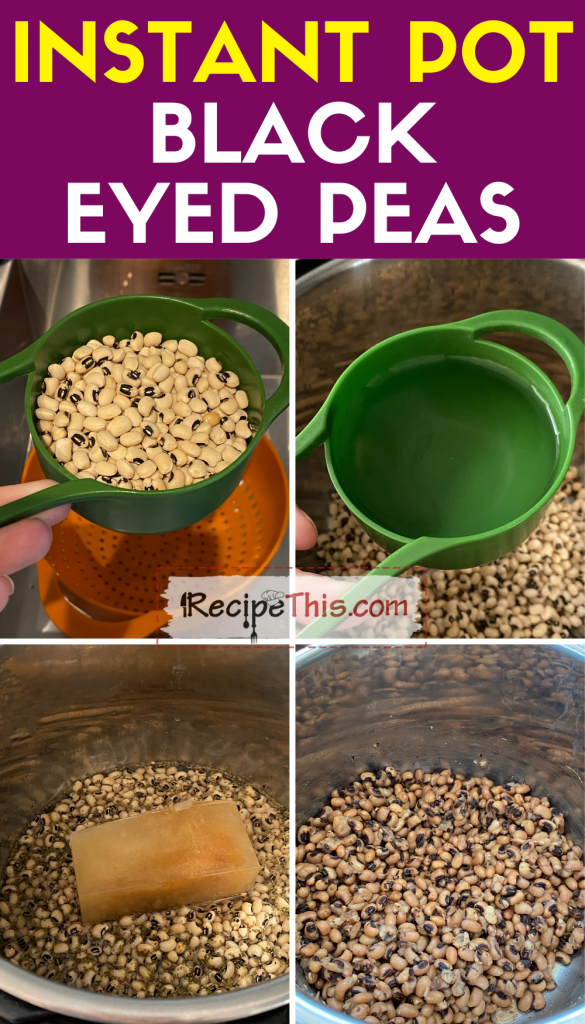 instant pot black eyed peas step by step