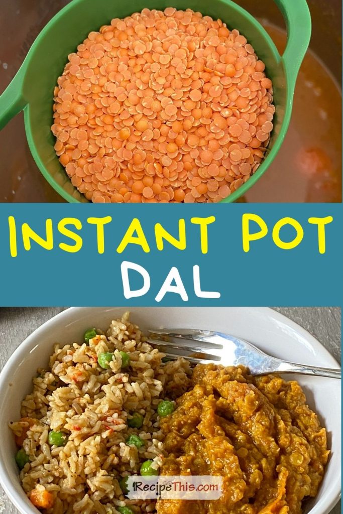 Red lentils and rice instant online pot