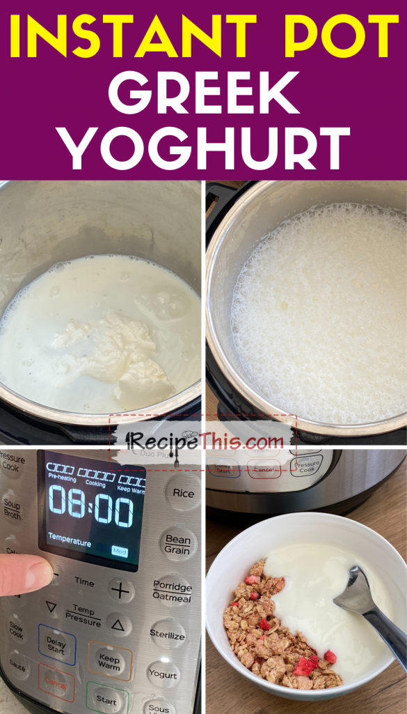 instant pot greek yoghurt step by step