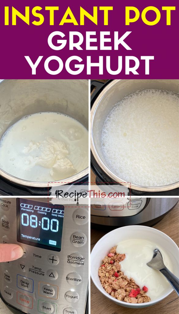 Instant Pot Greek Yogurt Recipe {Cold Start}