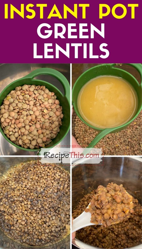 instant pot green lentils step by step