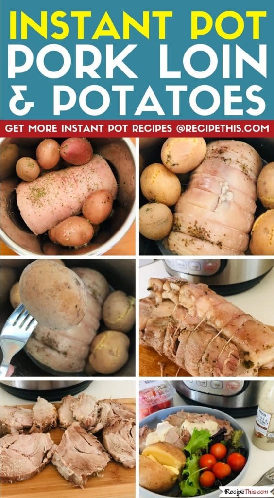 instant pot pork loin and potatoes step by step