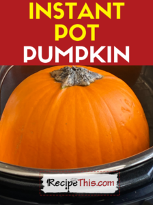 instant pot pumpkin recipe