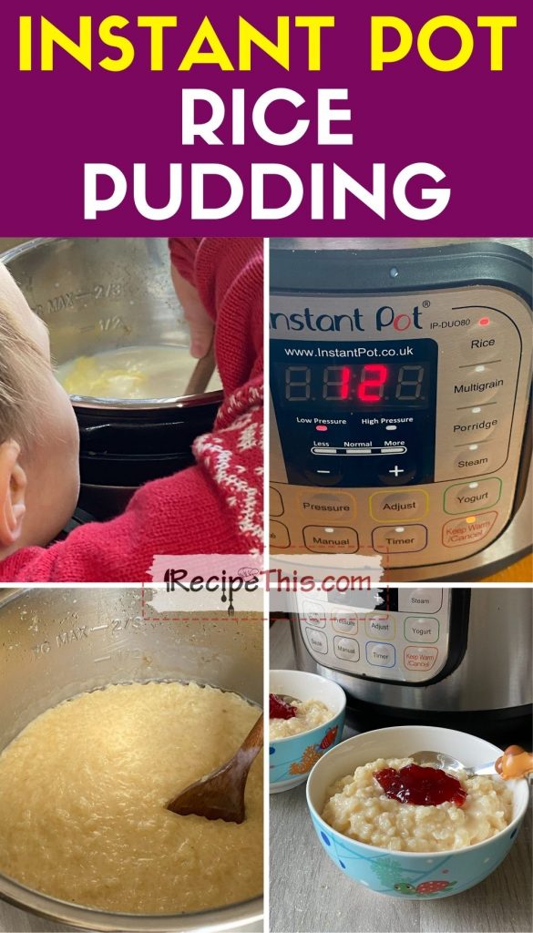 instant pot rice pudding step by step