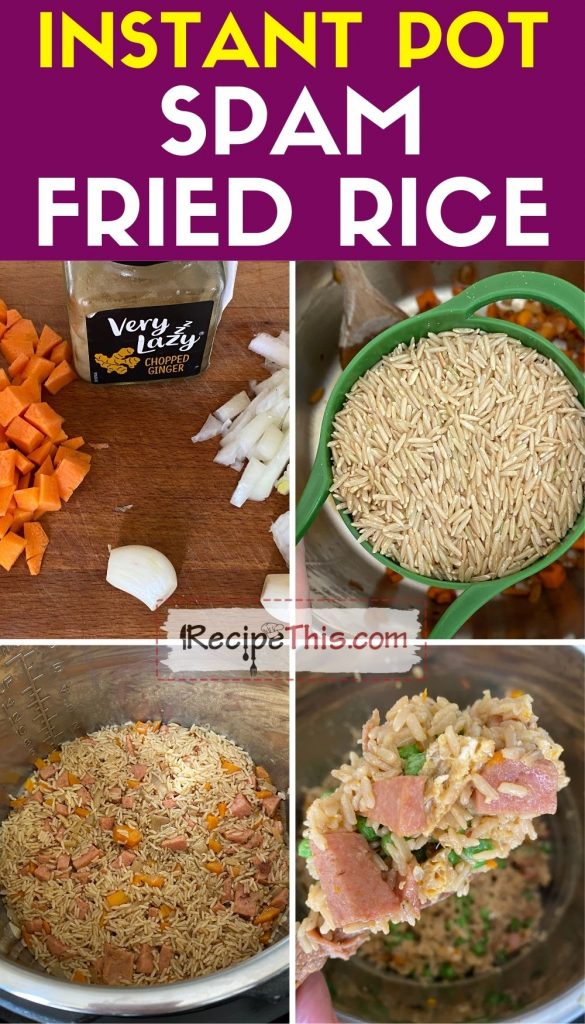 instant pot spam fried rice step by step