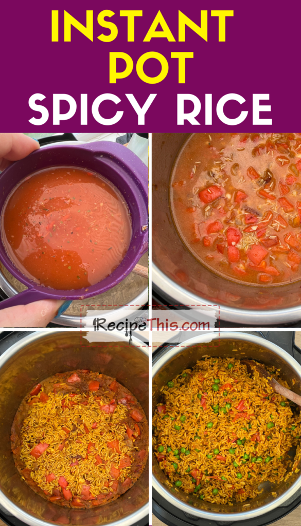 instant pot spicy rice step by step