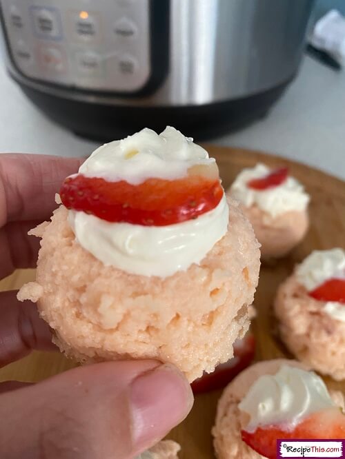 instant pot strawberry cheesecake bites