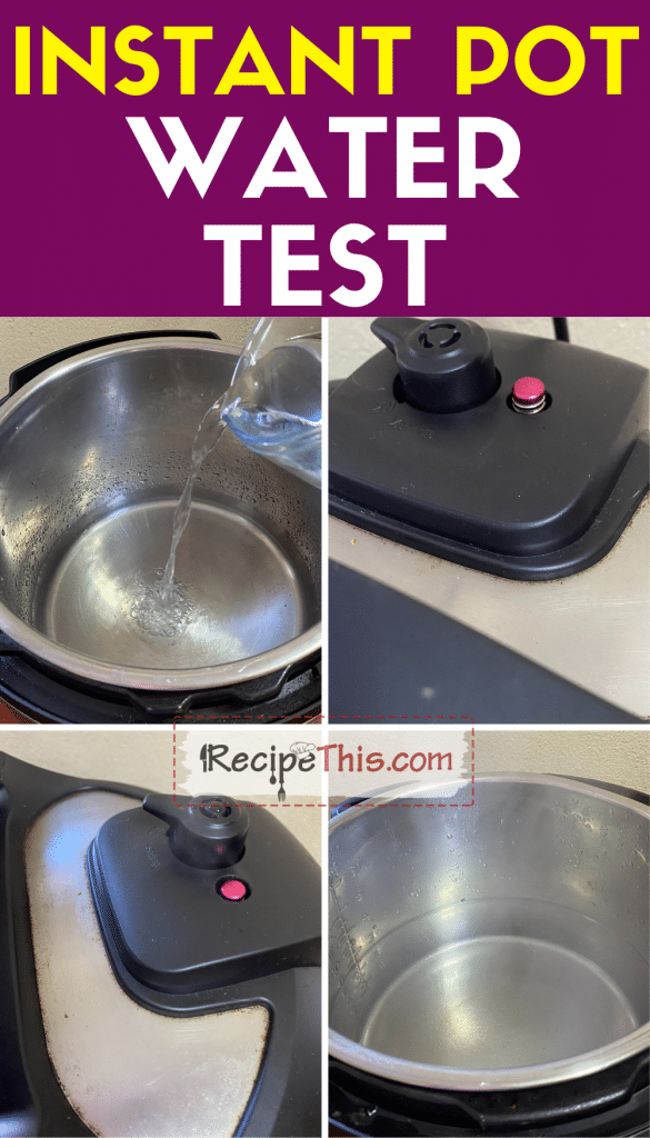instant pot water test step by step