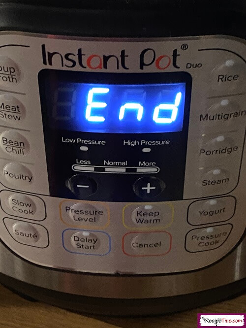 instant pot yoghurt setting end