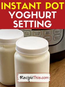 instant pot yoghurt settings