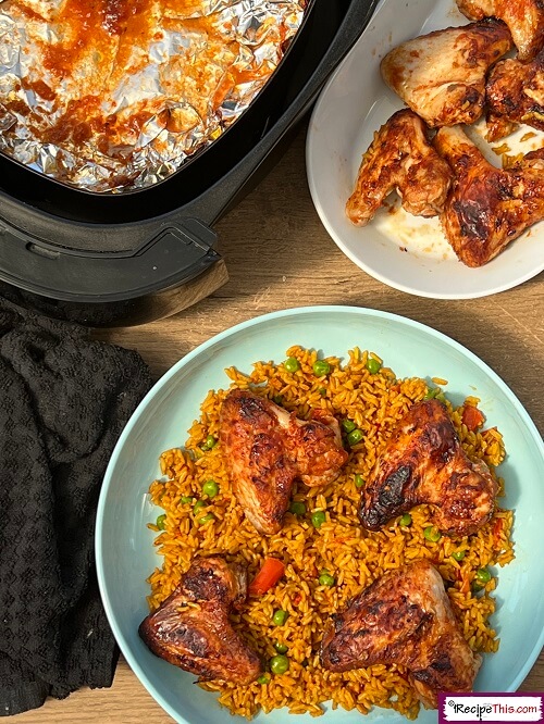 nandos chicken wings with spicy rice