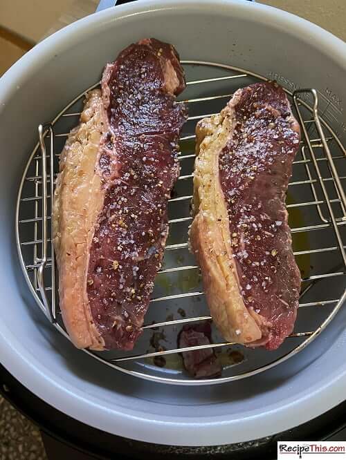 Cooked this using my ninja foodi grill XL perfectly cooked medium rare :  r/steak