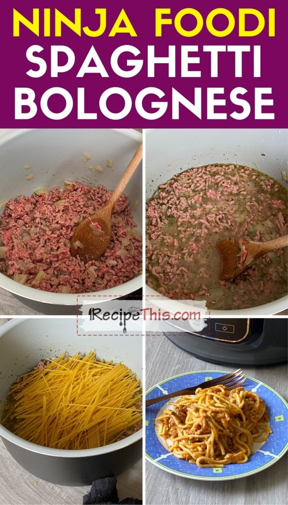 ninja foodi spaghetti bolognese step by step