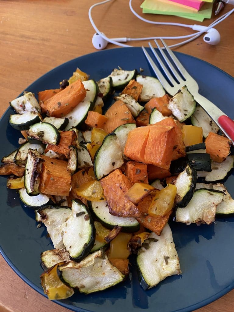 peppers pumpkin and courgette for breakfast